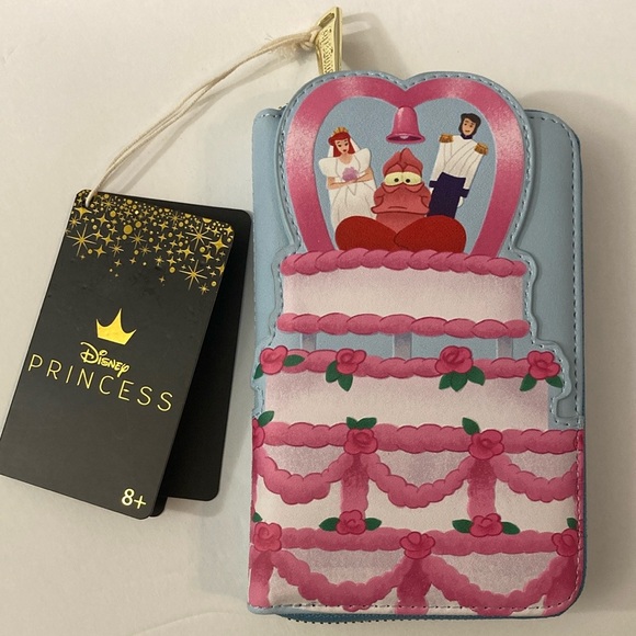 Loungefly Handbags - Loungefly Disney princess Ariel Wallet wedding cake little mermaid & Prince